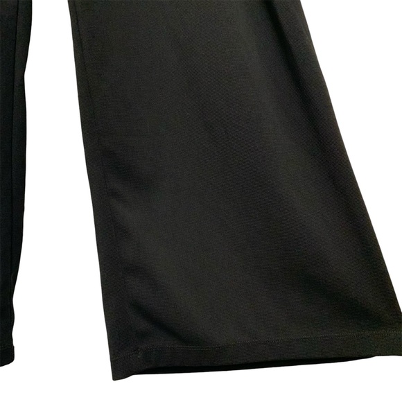 Halara High Waisted Wide Leg Pants Size XL Tall Waffle Fabric Pleated Black - Picture 8 of 16
